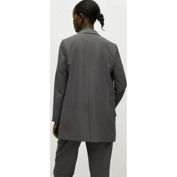 All Saints Black Smoke Aleida Open Long Length Blazer Jacket Size 4 NEW - Picture 5 of 11